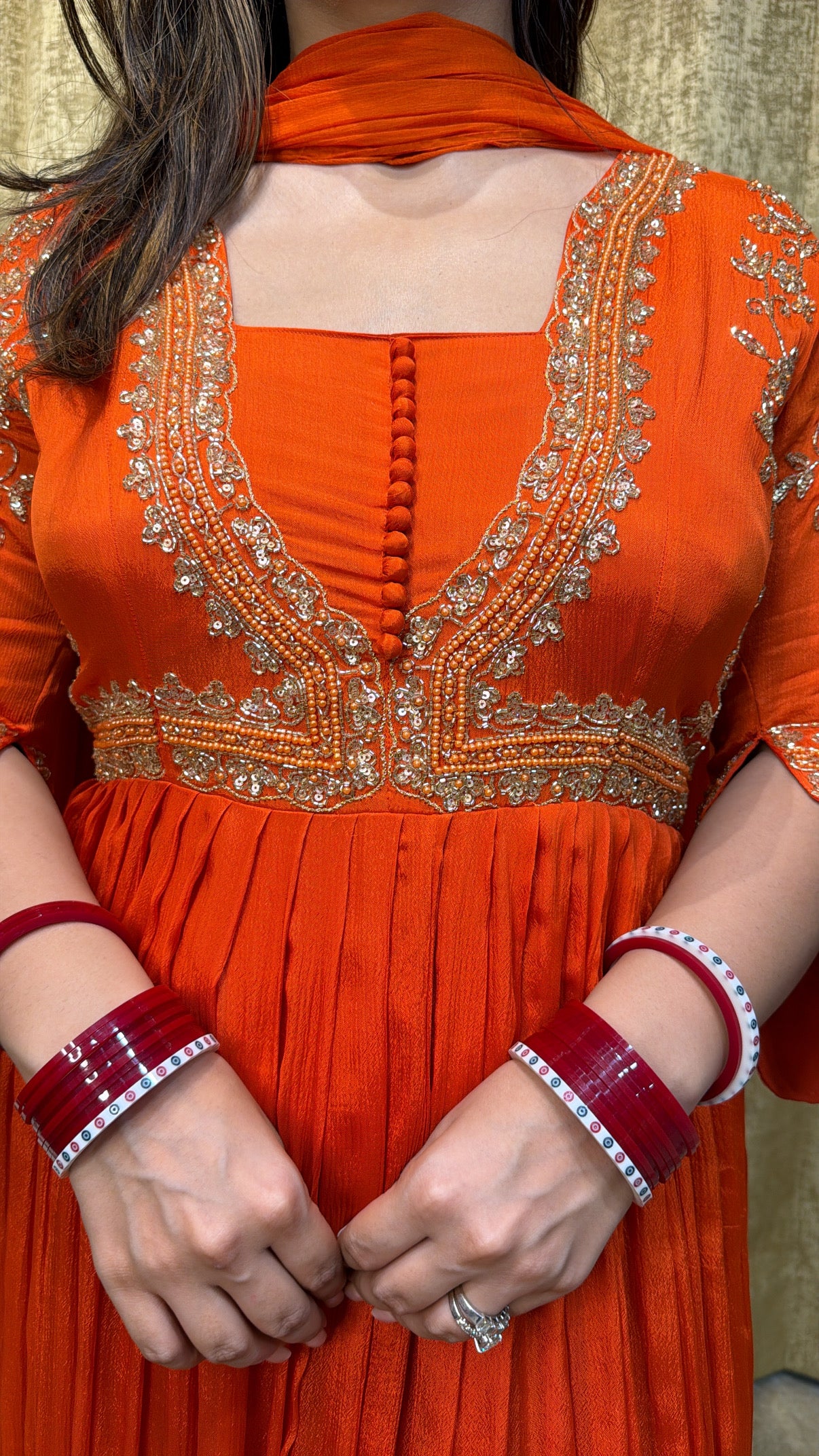 Karwa special Anarkali