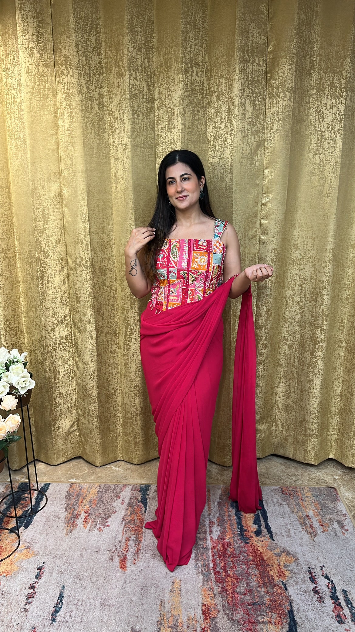 SHARLINE DRAPE SAREE