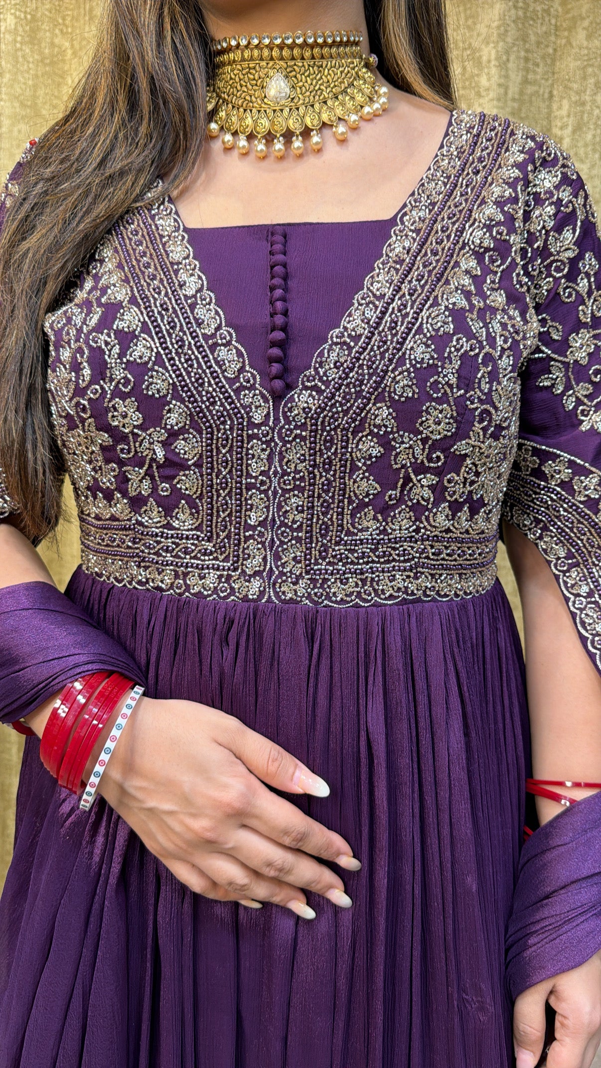 Karwa special Anarkali