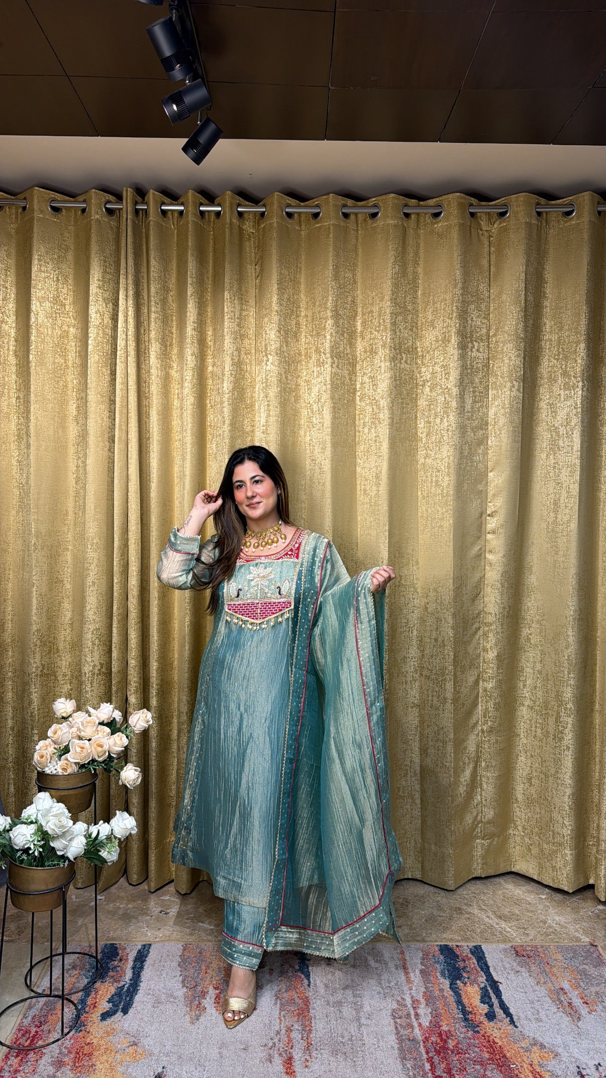Turquoise Firoza suit