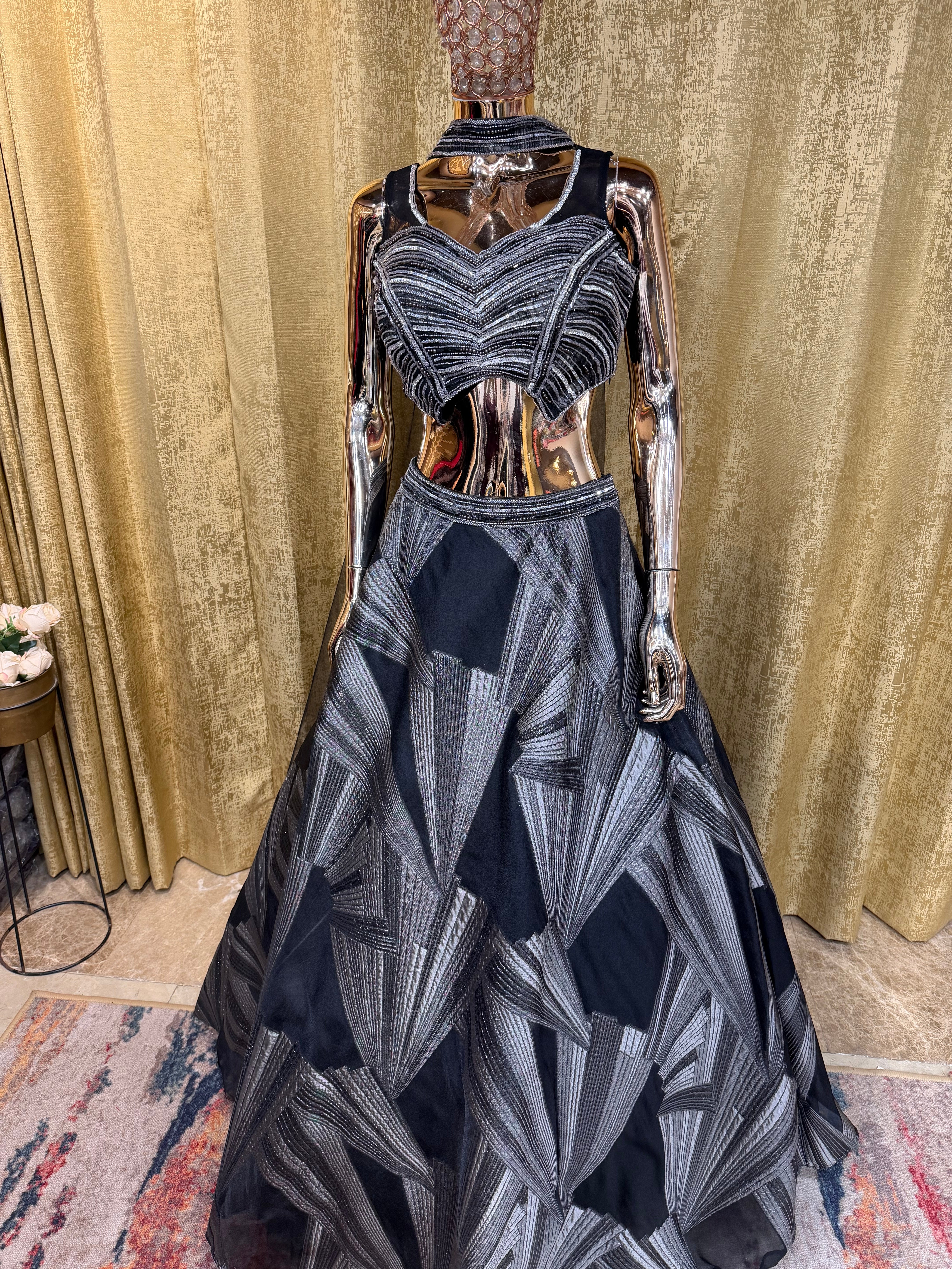 Midnight Prism Lehenga