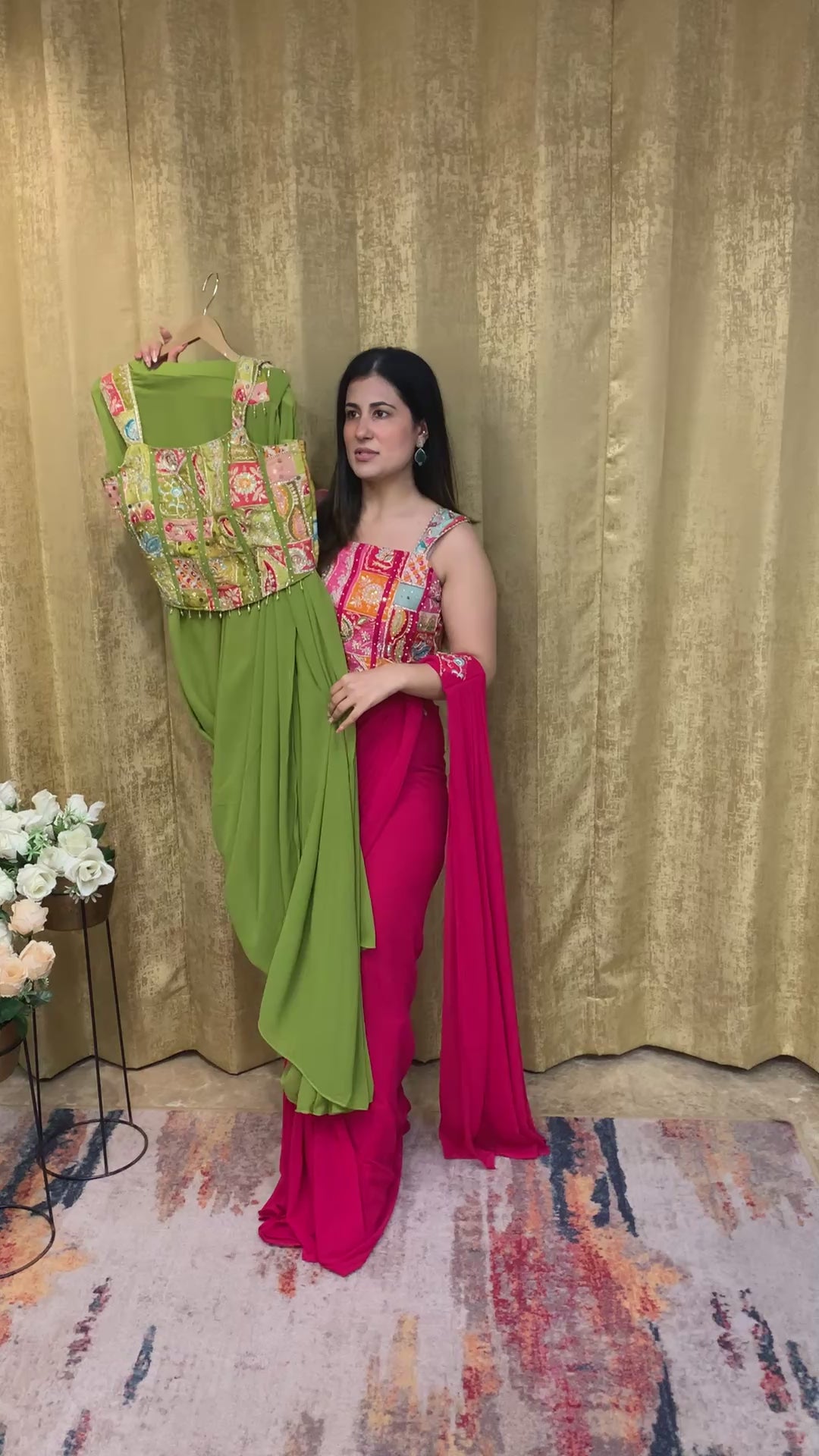 SHARLINE DRAPE SAREE