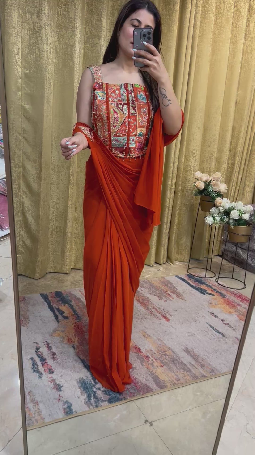 SHARLINE DRAPE SAREE